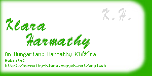 klara harmathy business card